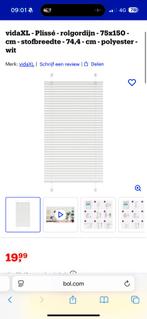 VidaXL Plissé Gordijnen - 3 stuks, Nieuw, Wit, 100 tot 150 cm, 50 tot 100 cm