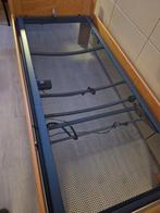 Auping Auronde 90x200 elektrisch spiraal hoog model, Huis en Inrichting, Slaapkamer | Bedden, Ophalen, 90 cm, Bruin, Tweepersoons