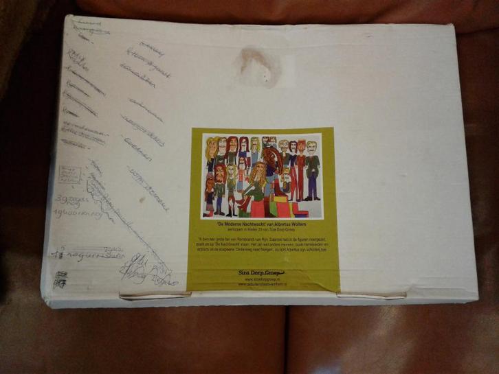 Borden De Moderne Nachtwacht Albertus Smelters kunst object, Antiek en Kunst, Kunst | Designobjecten, Ophalen of Verzenden