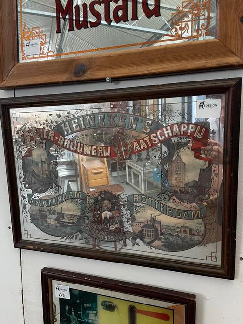 Vintage spiegel heineken brouwerij rotterdam antiek cafe, Antiek en Kunst, Antiek | Spiegels, Minder dan 100 cm, Ophalen