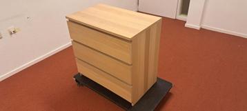 IKEA MALM ladekast – 3 lades, eikenhout look - afbeelding 4