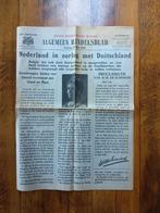 Krant 10 mei 1940, inval Duitse troepen in Nederland, Verzamelen, Nederland, Ophalen of Verzenden