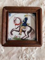 Zeldzaam Makkumer tegeltje - Ruiter te Paard, Antiek en Kunst, Antiek | Wandborden en Tegels, Ophalen of Verzenden