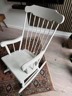 Authentieke Schommelstoel wit, Huis en Inrichting, Stoelen, Ophalen, Gebruikt, Wit, Eén