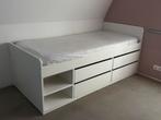 Ikea bed Slakt 90x200 wit (eenpersoons), Ophalen, 85 tot 100 cm, Zo goed als nieuw, Matras