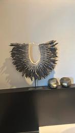 Prachtige schelpenketting met veren, Huis en Inrichting, Ophalen of Verzenden, Zo goed als nieuw, Rechthoekig, Minder dan 100 cm