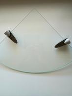 2x Glazen Planchet met bevestiging, Huis en Inrichting, Ophalen, Minder dan 50 cm, Overige typen, Zo goed als nieuw