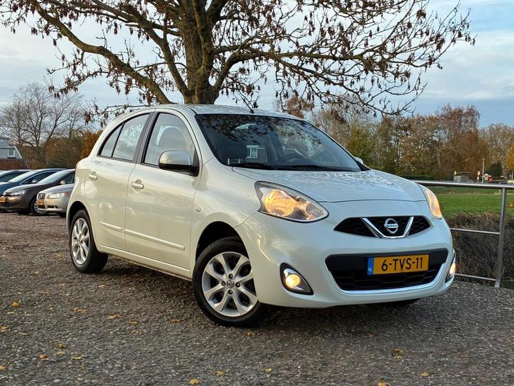 Nissan Micra 1.2 Acenta | Metallic wit | Airco + Cruise nu, Auto's, Nissan, Bedrijf, Te koop, Micra, ABS, Airbags, Airconditioning