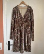 Fluwelen winterjurk met glans Bohemien stijl L, Maat 38/40 (M), Ophalen of Verzenden, Zo goed als nieuw, Boven de knie