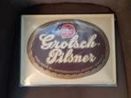 grolsch reclame bord beige, Ophalen of Verzenden, Nieuw, Reclamebord, Plaat of Schild, Grolsch
