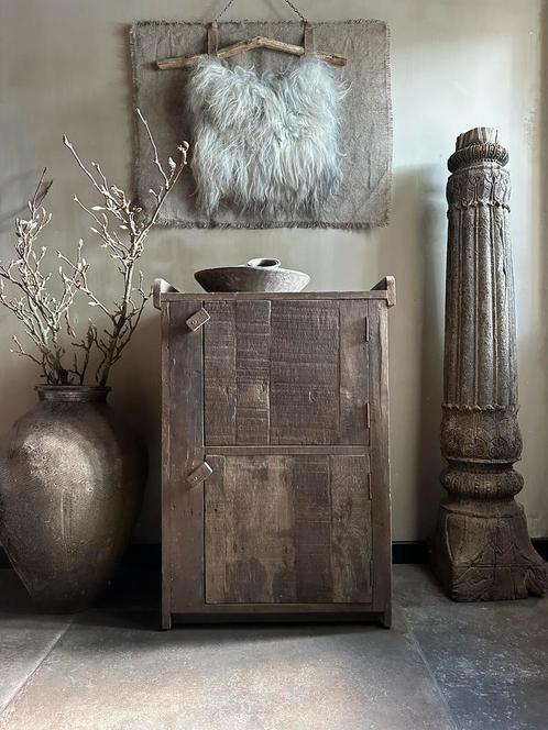 Boerenkastje 2-deuren Driftwood, Huis en Inrichting, Kasten | Wandmeubels, Nieuw, Minder dan 100 cm, 25 tot 50 cm, Ophalen of Verzenden