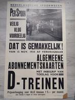 N.S. algemene abonnementskaarten 1934, Verzamelen, Ophalen of Verzenden, A1 t/m A3, Reclame, Rechthoekig Staand