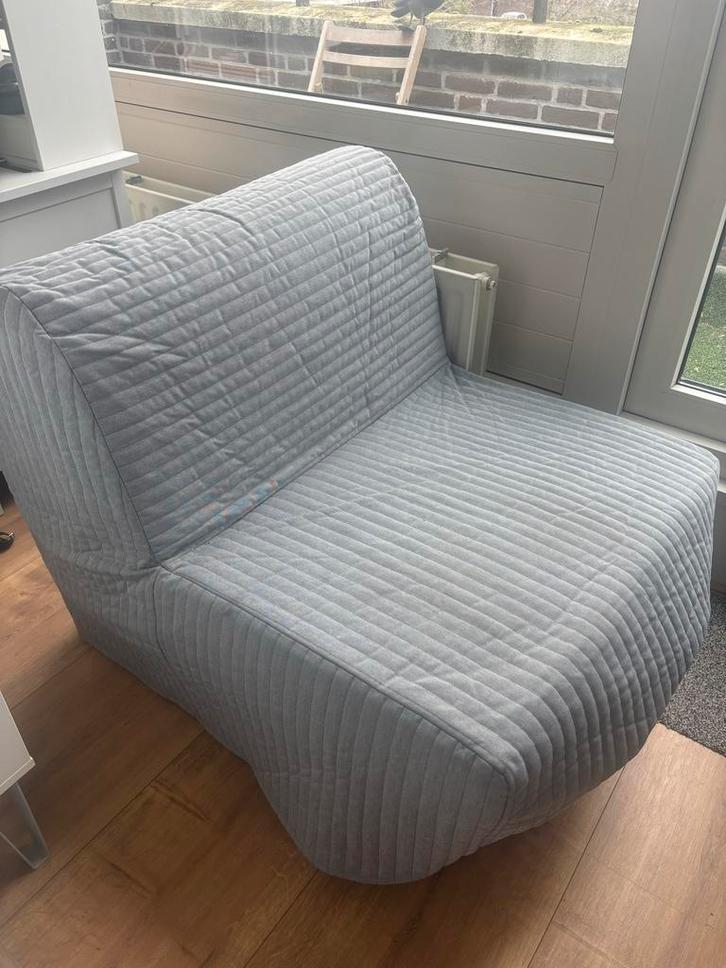 Grijze Ikea slaapbank - Eenpersoons, Huis en Inrichting, Slaapkamer | Slaapbanken, Gebruikt, 80 cm, 190 cm of minder, Eenpersoons