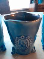 4 des pots vaasjes blauw, Blauw, Aardewerk of Porselein, Ophalen of Verzenden, Zo goed als nieuw