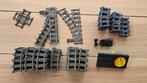 Lego 9V trein rails partij, inclusief motor/trafo, Kinderen en Baby's, Speelgoed | Duplo en Lego, Ophalen of Verzenden, Gebruikt