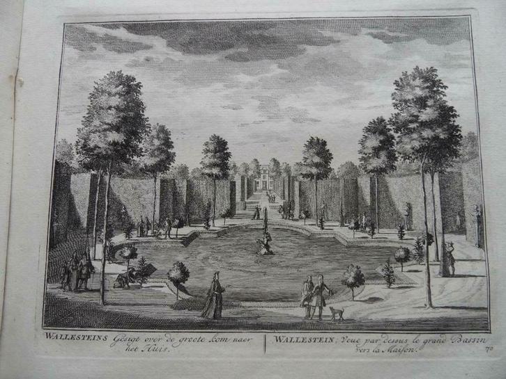 70 Loenen aan de Vecht Huis Wallenstein Kopergravure 1719, Antiek en Kunst, Kunst | Etsen en Gravures, Ophalen of Verzenden