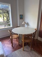 Ronde tafel hout, Huis en Inrichting, Tafels | Eettafels, Gebruikt, 100 tot 150 cm, Rond, Ophalen of Verzenden