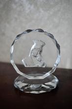 Icoon Beeldje Madonna Maria met Kind Glas CHIPJE 8 cm, Verzenden, Gebruikt, Beeld(je)