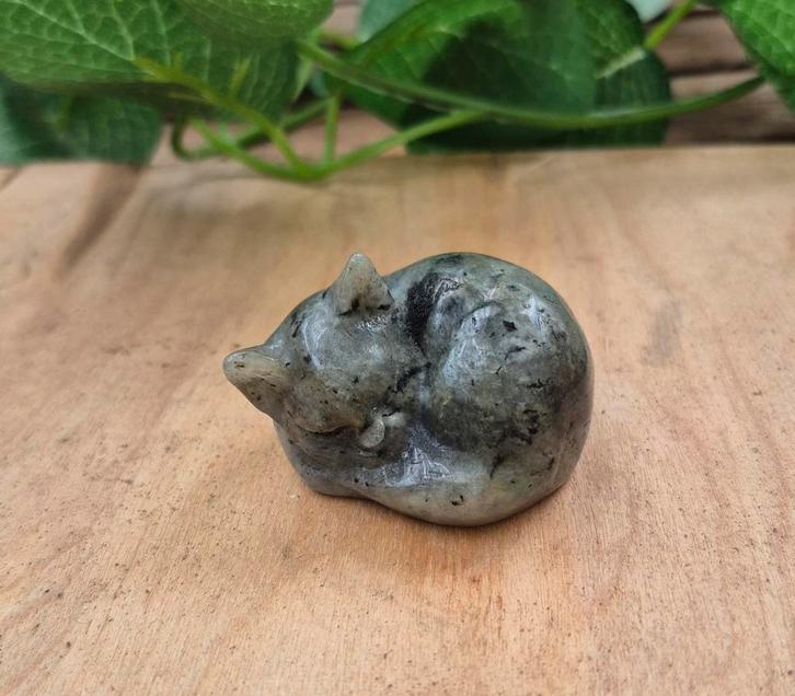 Labradoriet slapende kat 02, Verzamelen, Mineralen en Fossielen, Verzenden