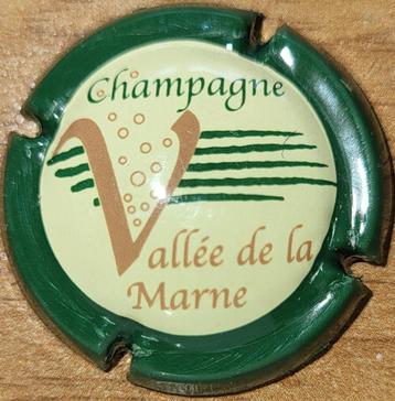 Champagnecapsule VALLÉE DE LA MARNE groene omtrek nr.14 beschikbaar voor biedingen