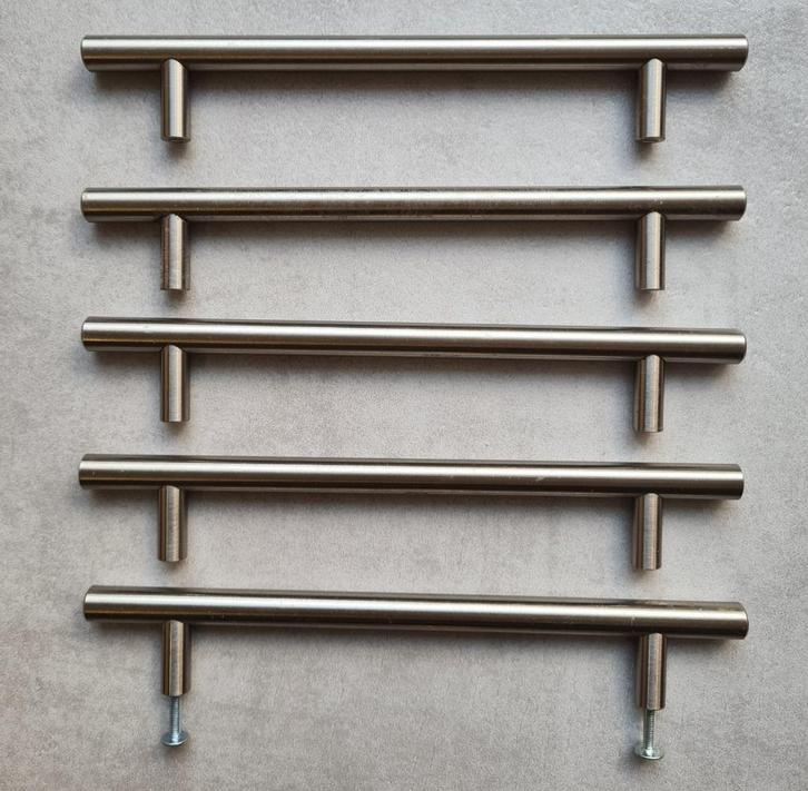 Rvs Kastgrepen - Deurgrepen 23x, Huis en Inrichting, Keuken | Keukenelementen, Gebruikt, Minder dan 100 cm, 50 tot 100 cm, 25 tot 50 cm