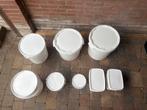 Diverse emmers met deksel - 10 tot 35 liter, Huis en Inrichting, Emmers, Ophalen of Verzenden, Nieuw, Kunststof, Met deksel