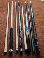 Biljartkeu in diverse kleuren met topeind van hout of carbon, Sport en Fitness, Biljarten en Poolen, Ophalen of Verzenden, Nieuw