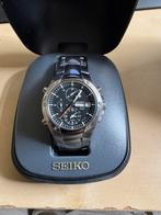 Seiko 7T32-6N00 Chronograaf met Alarm – 100m Waterdicht, Staal, Polshorloge, Ophalen of Verzenden, Zo goed als nieuw