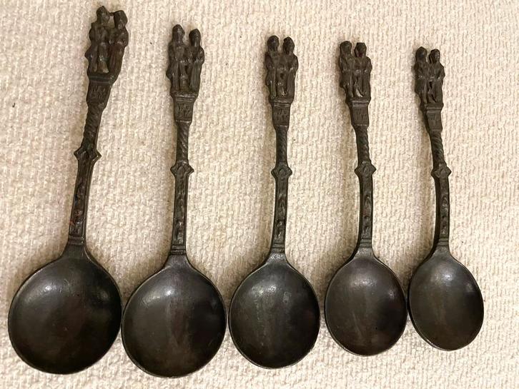 Tinnen lepels – bruidslepel- (1913-1960), Antiek en Kunst, Antiek | Tin, Ophalen of Verzenden