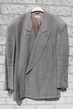 Vintage Luciano Soprani heren colbert maat 52 grijs linnen, Maat 52/54 (L), Luciano Soprani, Ophalen of Verzenden, Zo goed als nieuw