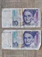 2 briefjes van 10 Duitse mark, Ophalen of Verzenden, Duitsland