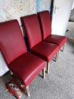 Leren eetkamerstoelen, Ophalen, Gebruikt, Rood, Vijf, Zes of meer stoelen