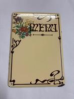 Emaille bord menukaart, Ophalen of Verzenden