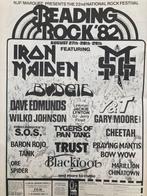 Paginagrote A3 advertentie READING FESTIVAL 1982 Iron Maiden, Ophalen of Verzenden