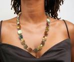 Mooie nieuwe JAY KING mos agaat ketting 925 zilver sluiting!, Overige kleuren, Verzenden, Nieuw, Met edelsteen
