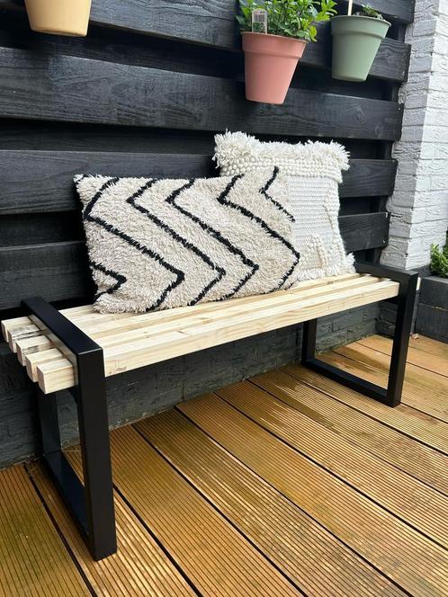 Tuinbank, loungebank, eetbank, tuinset, maatwerk, staal, Tuin en Terras, Tuinsets en Loungesets, Ophalen