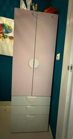SMASTAD/PLATSA kledingkast roze/wit 60x57x181cm, Ophalen, Kunststof, 50 tot 100 cm, Zo goed als nieuw