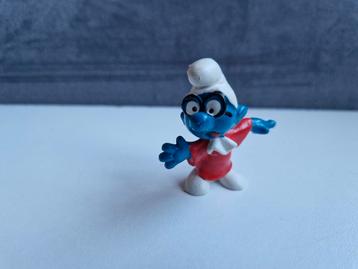 Smurf met bril - Vintage Smurfenbeeldje beschikbaar voor biedingen