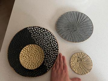 Metalen Cirkels Wanddecoratie - Set van 3 beschikbaar voor biedingen