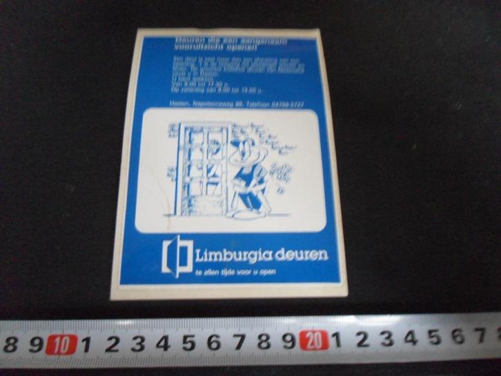 sticker haelen limburgia deuren strip deuren openen, Verzamelen, Stickers, Zo goed als nieuw, Ophalen
