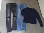 Coolcat+Street rebel Spijkerbroek + Anti blue trui 158-164, Broek, Gebruikt, Coolcat-Street R-Anti bl, Ophalen of Verzenden