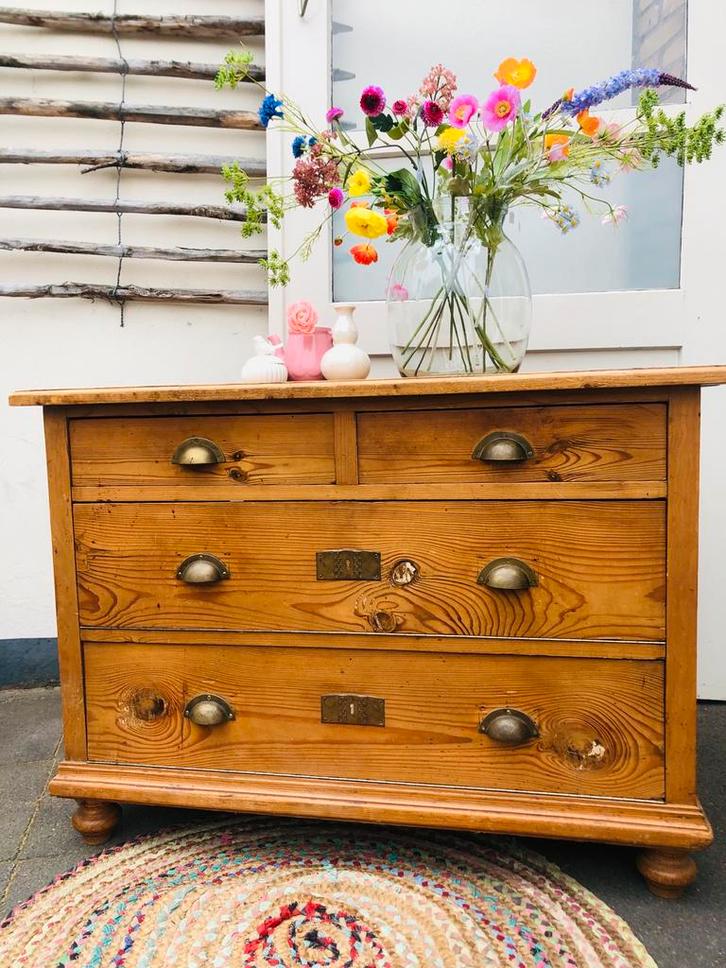 Grenen houten ladekast/commode dressoir kast, Huis en Inrichting, Kasten | Ladekasten, Gebruikt, Minder dan 100 cm, 50 tot 100 cm