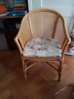 vintage rotan stoel, Riet of Rotan, Bruin, Zo goed als nieuw, Eén