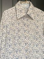 Sutherland vintage lange mouwen bloemenprint overhemd retro, Blauw, Vintage, Ophalen of Verzenden, Zo goed als nieuw