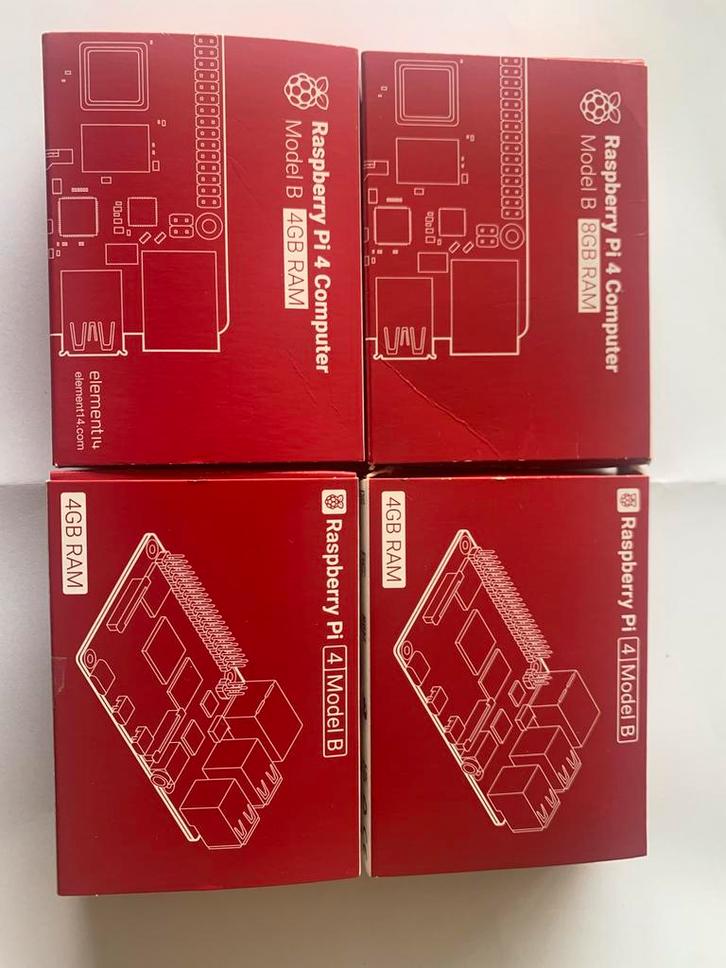 Partij Raspberry Pi Model B -4/8 GB en diversen, Computers en Software, Overige Computers en Software, Zo goed als nieuw, Ophalen of Verzenden