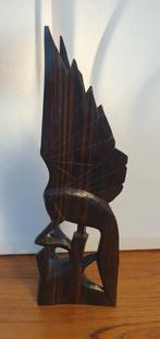Indonesisch houtsnijwerk van een vogel., Antiek en Kunst, Ophalen of Verzenden
