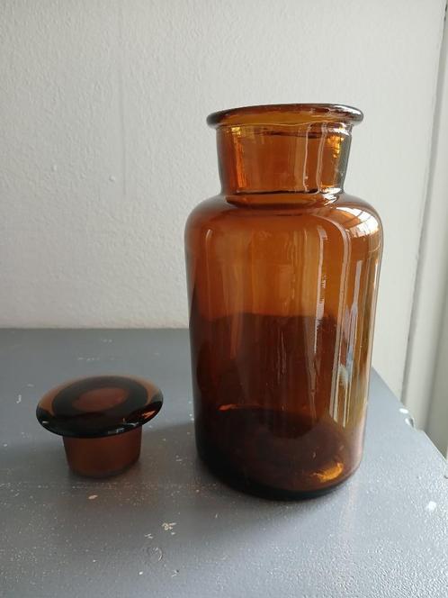 apothekersfles bruin glas, Antiek en Kunst, Antiek | Glas en Kristal, Ophalen of Verzenden