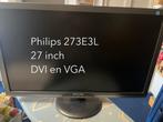 27” monitor Philips 273E3L (DVI en VGA), Computers en Software, Monitoren, Ophalen, Gebruikt, 60 Hz of minder, DVI