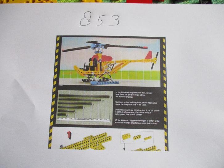 lego technic Set 852 Verkenning helikopter, Kinderen en Baby's, Speelgoed | Duplo en Lego, Gebruikt, Lego, Complete set, Ophalen of Verzenden
