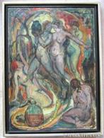 ===R.S. Stebbins 1883-1974===vrouwelijk naakten===, Antiek en Kunst, Ophalen of Verzenden